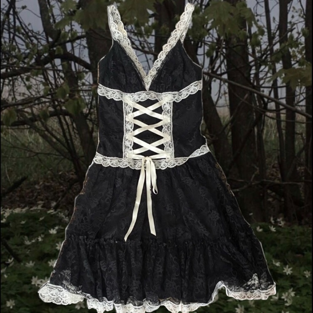 Black & White Lace Dress